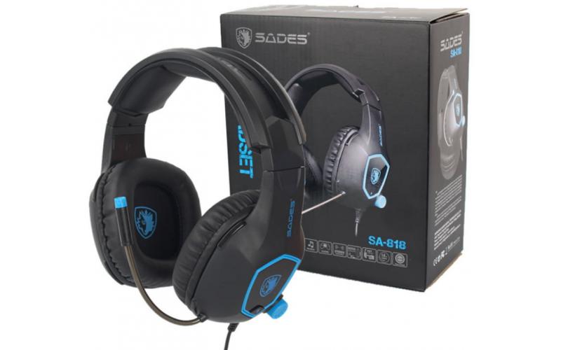 SADES Wired Gaming Headsets (Adjustable Microphone // Volume Control // 1-Jack 3.5mm) [SA-818]